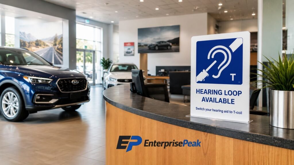 car dealership with hearing loop