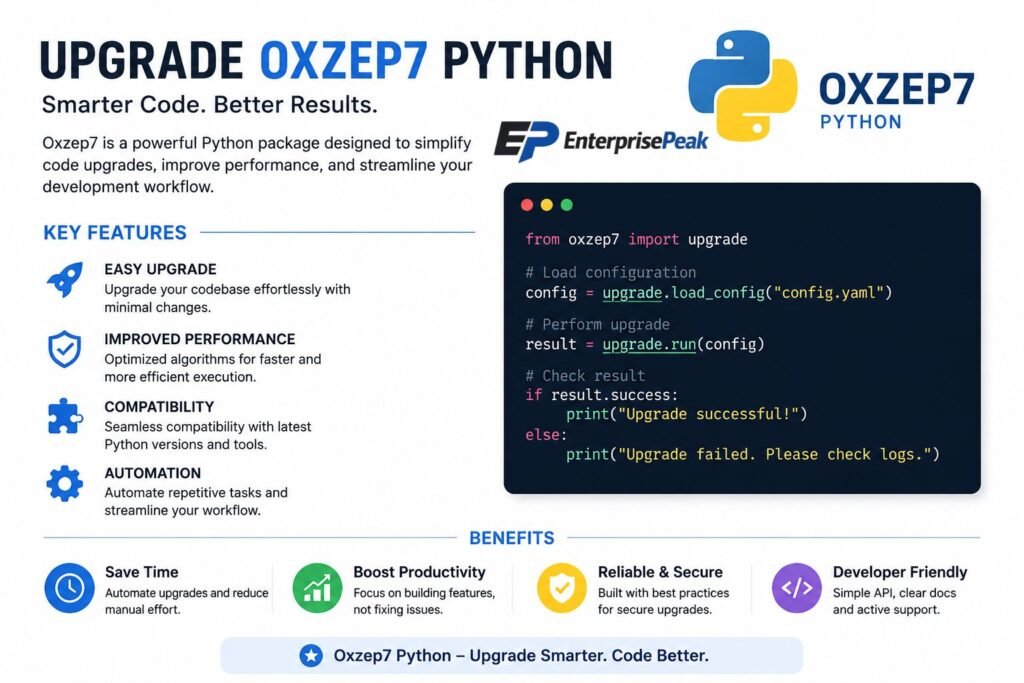 Upgrade Oxzep7 Python