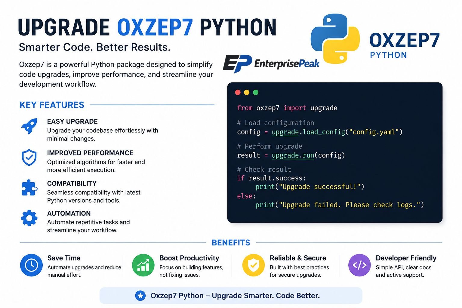 Upgrade Oxzep7 Python