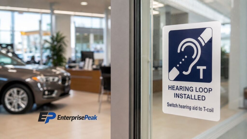 car dealership with hearing loop
